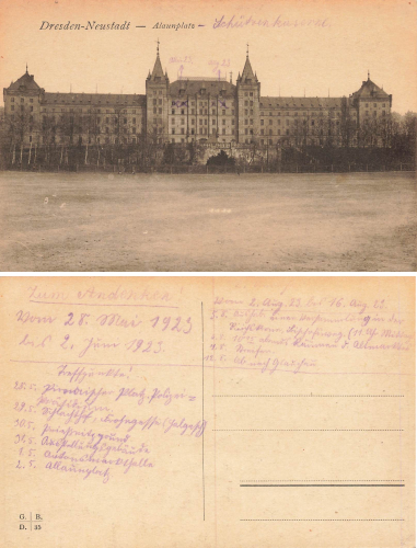 Dresden Neustadt Schuetzenkaserne used 1923
