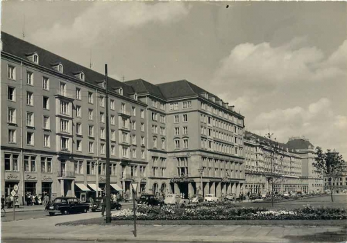 Dresden Altmarkt Cafe Prag Druckvorlage um 1970 Hanich Foto