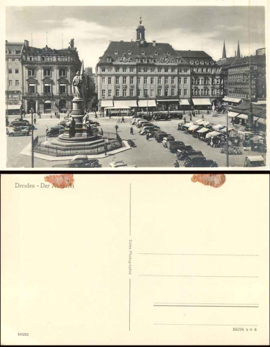 Dresden Altmarkt mit Germania-Denkmal *ca. 1940