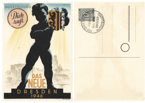 The new Dresden exhibition 1946 with special cancellation