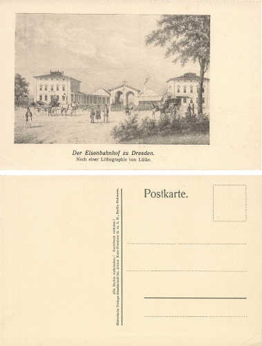 Dresden Hauptbahnhof Heilgruß mit Hackenkreuz in der Sonne o 1933