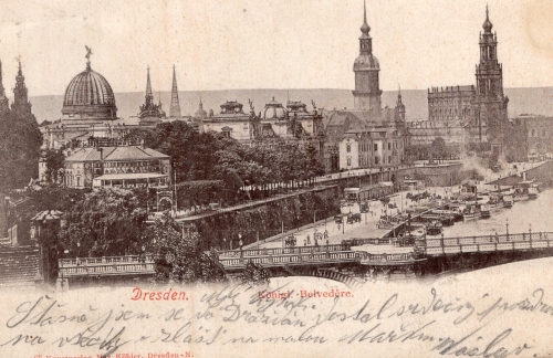 Dresden Königliches Belvedere Brühlsche Terrasse o 23.8.1902