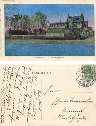 Blasewitz Dresden Restaurant Schiller Garten Lunakarte19681 o 1912