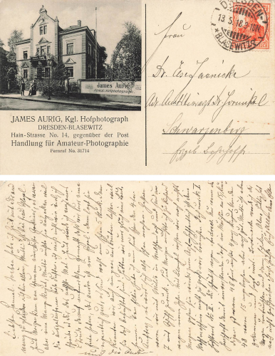 Blasewitz Dresden Hain Strasse 14 James Aurig Hofphotograph o 1918
