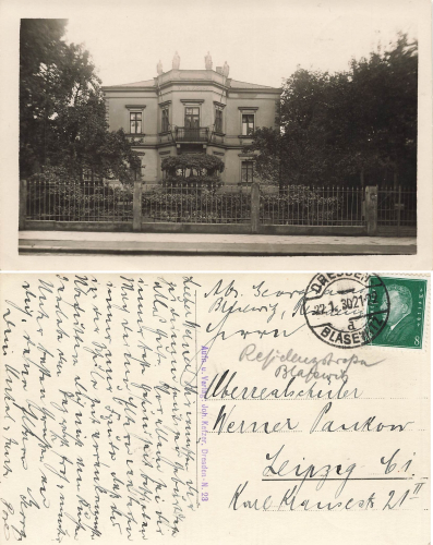 Blasewitz Dresden Villa Agnes Residenzstrasse 18 (Loschwitzer Strasse 20) o 1930