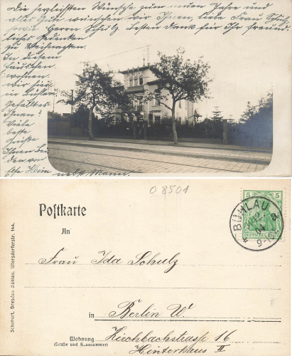 Buehlau Dresden Bautzner Landstrasse Echtfoto Karte o 1904