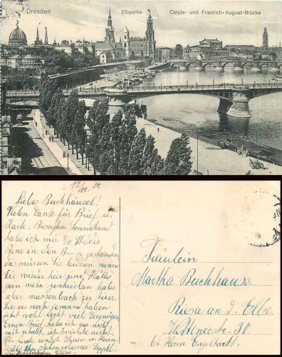 Dresden Carolabruecke o 17.12.1914