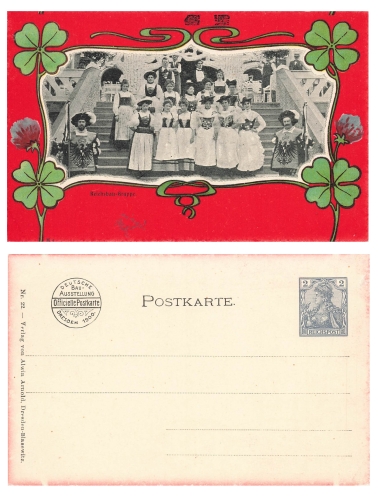 Dresden German Building Exhibition 1909 Private postal stationery Reichsbau Group *
