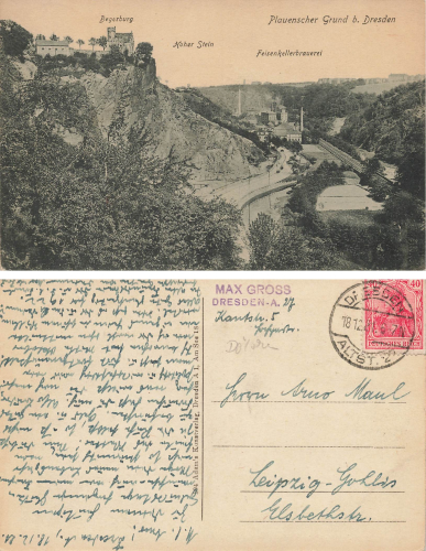 Doelzschen Dresden Begerburg and Felsenkeller Brewery o 1921