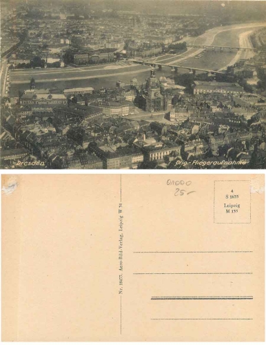 Dresden aerial photo with Frauenkirche *ca. 1940