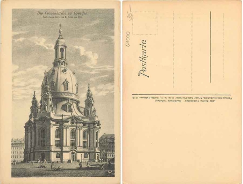 Dresden Frauenkirche artist card P. Veith * 1912
