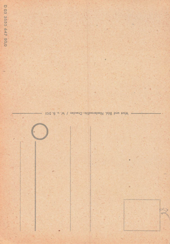 Dresden Frauenkirche Künstlerkarte um 1947
