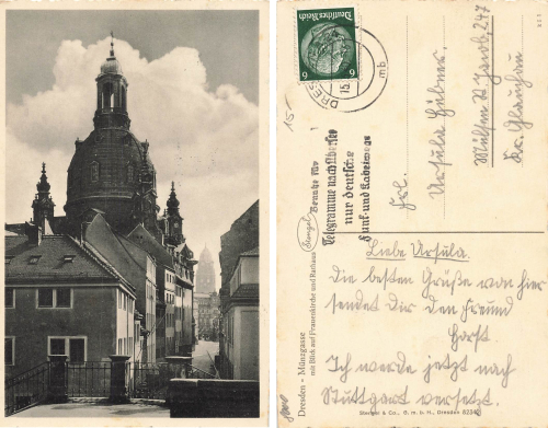 Dresden Frauenkirche o 15.3.40 Stengel-Verlag
