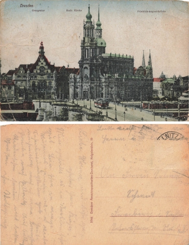 Dresden Friedrich August Bruecke o um 1920