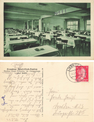Dresdner Sportclub DSC Casino im Ostra Gehege Pächter Ernst Fritzsche o 1943
