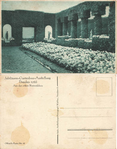 Dresden Anniversary Horticultural Exhibition 1926 Official Map No. 16