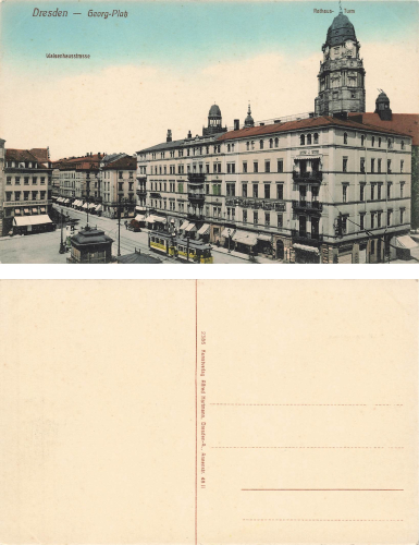 Dresden Georg Platz mit Waisenhausstrasse * um 1910