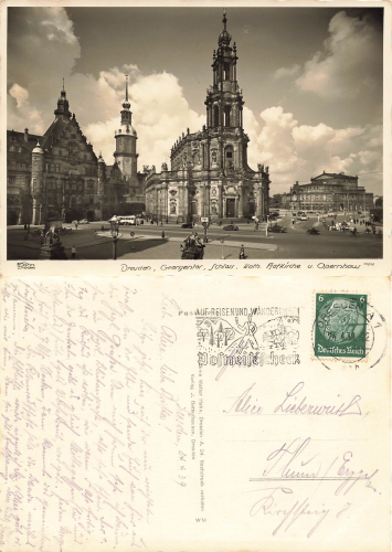 Dresden Georgentor Hofkirche Oper o1939 Verlag Hahn-Foto10898