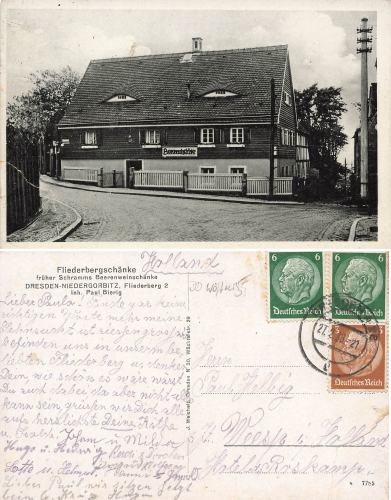 Nieder-Gorbitz Dresden Fiederbergschanke Paul Bierig o 1938
