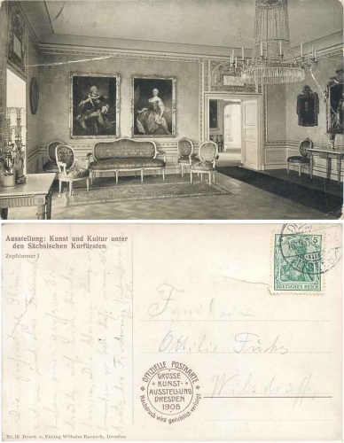 Dresden Great Art Exhibition 1908 braid room o 18.9.1908