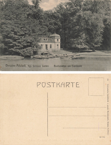 Dresden boat station Carolasee Großer Garten * around 1910