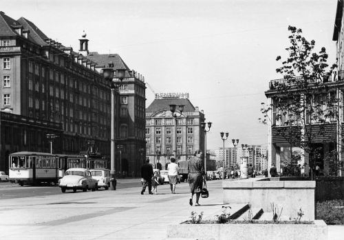 Dresden Ernst-Thalmann-Strasse Grossfoto um 1970