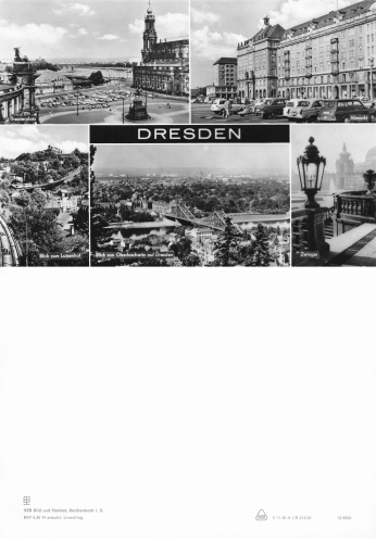 Dresden Großformatkarte A5 *1969