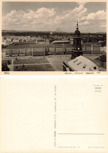 Dresden Altmarkt Westseite * 1963 ​​​​​​​Verlag Hahn-Foto13741