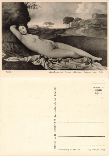 Dresden Gemäldegalerie Giorgione schlafende Venus * 1966 ​​​​​​​Verlag Hahn-Foto13701