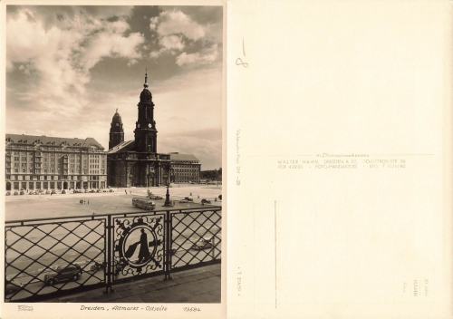 Dresden Altmarkt Ostseite Neuaufbau o 1959 Verlag Hahn-Foto13584