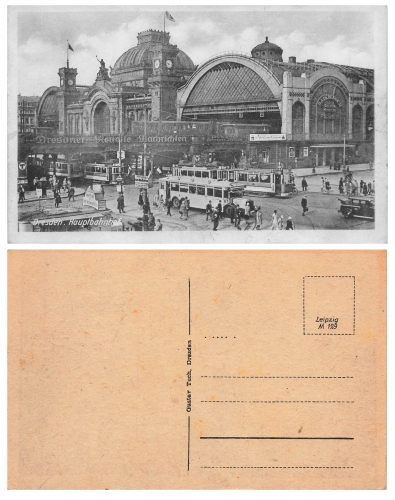 Dresden main station Wiener Platz around 1940