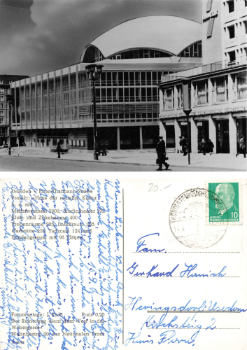 Dresden Haus der Sozialistischen Kultur Planfotomontage 1966  