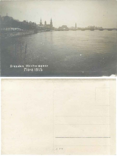 Dresden Elbe Hochwasser März 1915 Terrassenufer Echtfoto