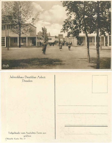 Dresden Jahresschau Deutscher Arbeit 1927 Offizielle Karte No. 17