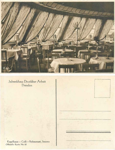 Dresden Annual Review of German Labor 1927 Official Map 26 Kugelhaus interior view