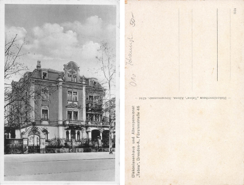 Johannstadt Dresden Fuerstenstrasse 46 Deaconess House and Retirement Home "Tabea" * around 1920