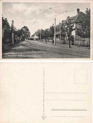 Klotzsche-Hellerau Dresden Dresdnerstrasse Tram * um 1920