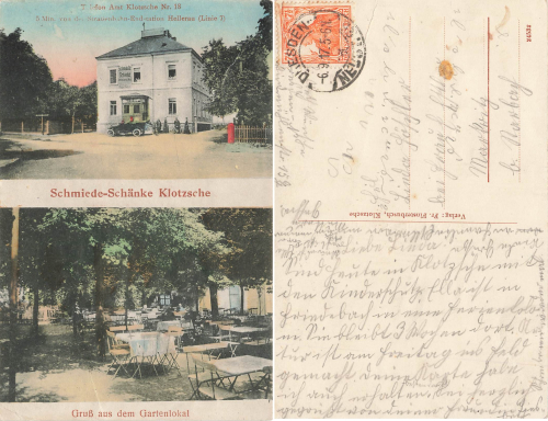 Klotzsche Dresden Schmiedeschaenke o 1917