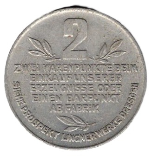Dresden Lingner Works discount stamp 2 merchandise points circa 1930