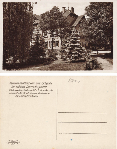 Lockwitz Dresden Donaths Fruit Winery and Tavern * around 1930