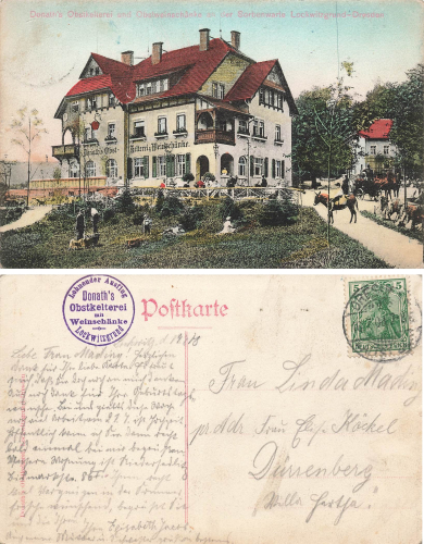 Lockwitz Dresden Donaths Obstkellerei an der Sorbenwarte o 1908