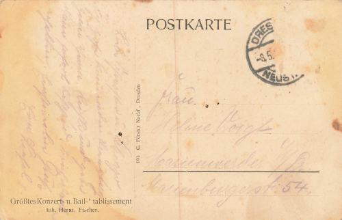Loschwitz Dresden Hotel Demnitz Wintergarten o um 1920