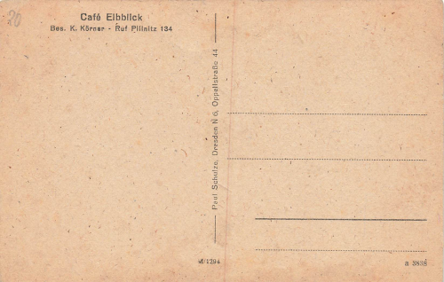 Loschwitz Dresden Cafe Elbblick K. Koerner * um 1940