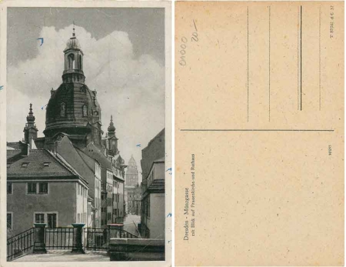 Dresden Munzgasse Frauenkirche *ca. 1930