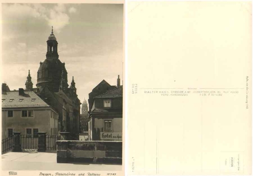 Dresden Munzgasse mit Frauenkirche *1956 Hahn-Foto10787