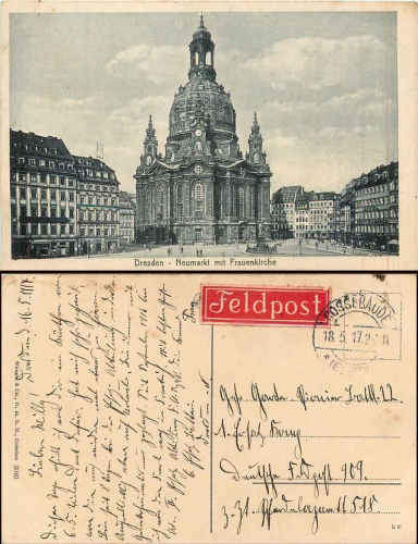 Dresden Frauenkirche mit Neumarkt o 18.5.1917