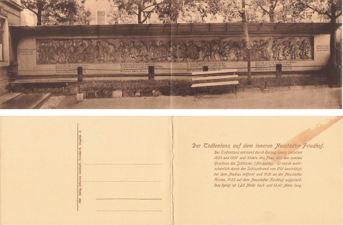 Dresden Neustadt Cemetery The Dance of Death * around 1920 2-fold card