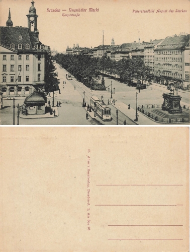 Dresden Neustaedter Markt Hauptstrasse * around 1910