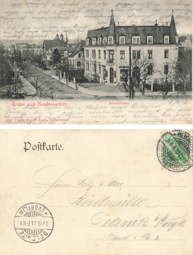 Niedersedlitz Dresden Schulstrasse o 1903