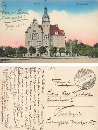 Niedersedlitz Dresden Rathaus o 1917